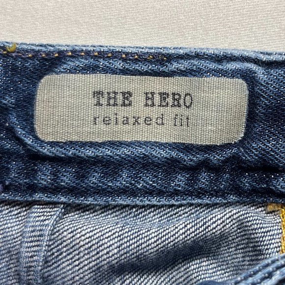 Adriano Goldschmied Men's Blue Jeans The Hero Relaxed Fit Size 31 x 34 - Picture 8 of 10